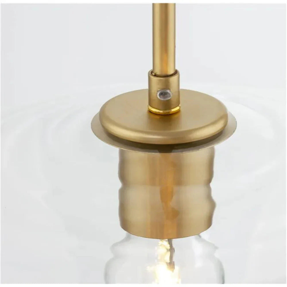 Lampa Wisząca Retro ze Szklanym Kloszem w Kształcie Diamentu
