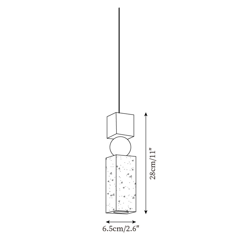 Lampa Wisząca Skandynawska z Drewnem i Trawertynem ##POS:14##