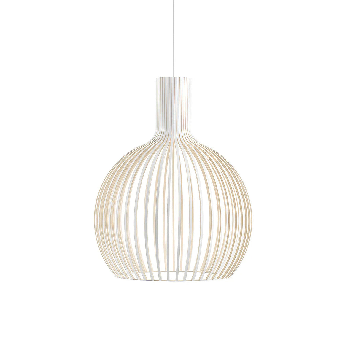 Lampa Wisząca Skandynawska z Drewnianą Kloszem w Kształcie Klatki