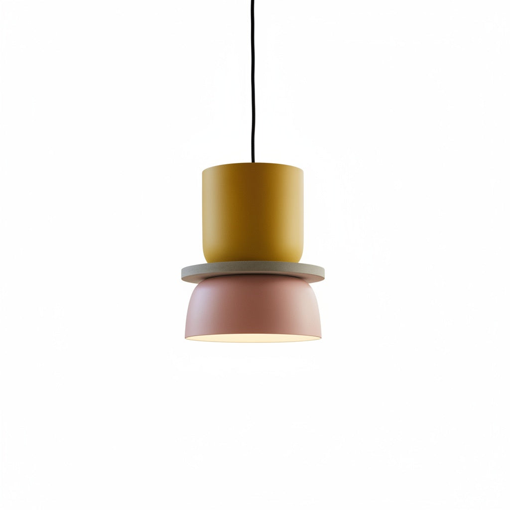 Lampa Wisząca Skandynawska z Dwuczęściowym Kloszem w Stylu Macarons