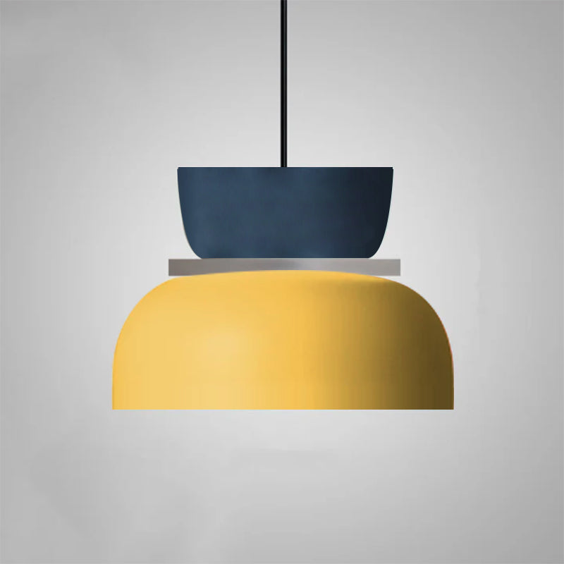 Lampa Wisząca Skandynawska z Dwuczęściowym Kloszem w Stylu Macarons