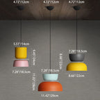 Lampa Wisząca Skandynawska z Dwuczęściowym Kloszem w Stylu Macarons