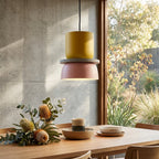 Lampa Wisząca Skandynawska z Dwuczęściowym Kloszem w Stylu Macarons