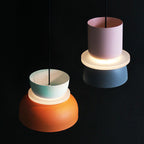 Lampa Wisząca Skandynawska z Dwuczęściowym Kloszem w Stylu Macarons