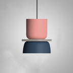 Lampa Wisząca Skandynawska z Dwuczęściowym Kloszem w Stylu Macarons