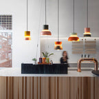 Lampa Wisząca Skandynawska z Dwuczęściowym Kloszem w Stylu Macarons