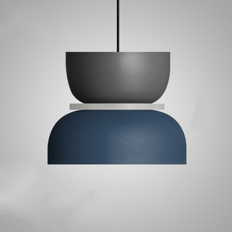 Lampa Wisząca Skandynawska z Dwuczęściowym Kloszem w Stylu Macarons