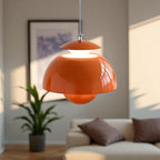 Lampa Wisząca Skandynawska z Kloszem w Kształcie Kuli