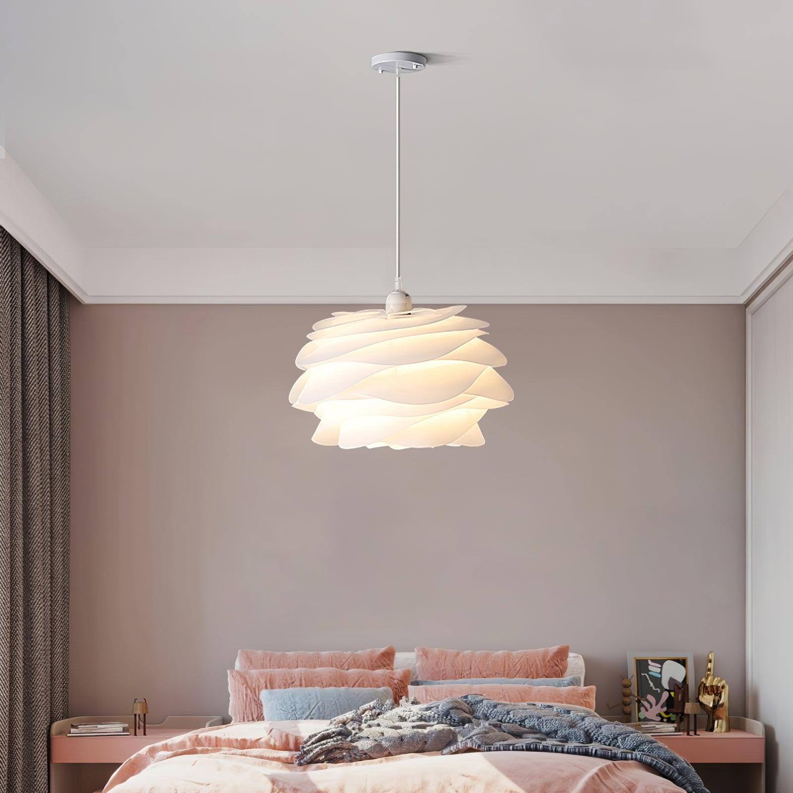 Lampa Wisząca Skandynawska z Kloszem w Kształcie Kwiatu