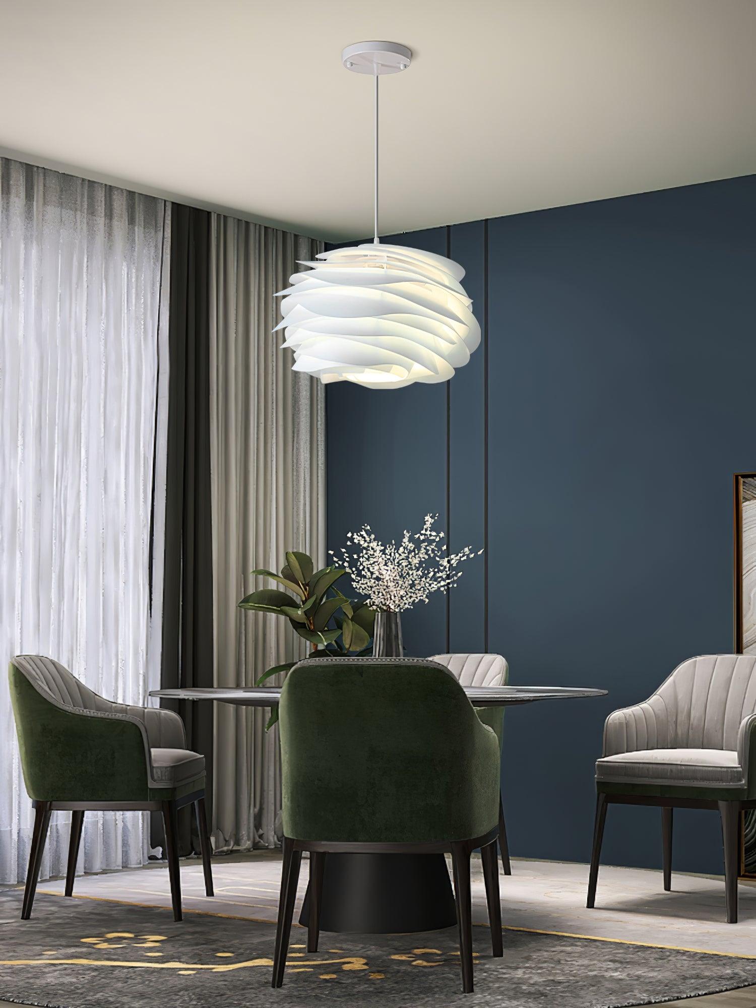 Lampa Wisząca Skandynawska z Kloszem w Kształcie Kwiatu