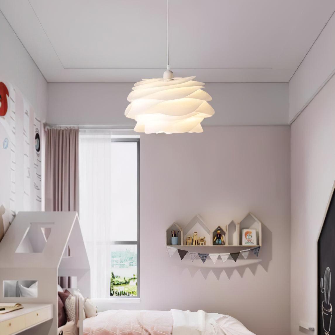 Lampa Wisząca Skandynawska z Kloszem w Kształcie Kwiatu