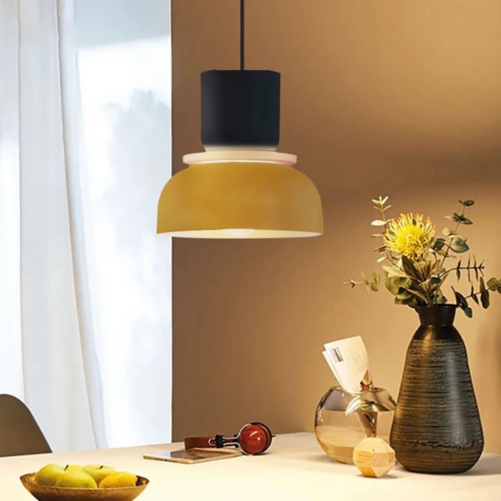 Lampa Wisząca Skandynawska z Kolorowym Kloszem