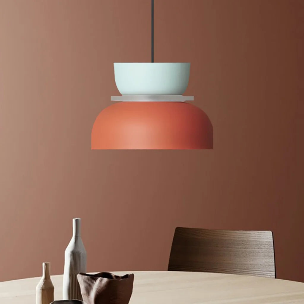 Lampa Wisząca Skandynawska z Kolorowym Kloszem