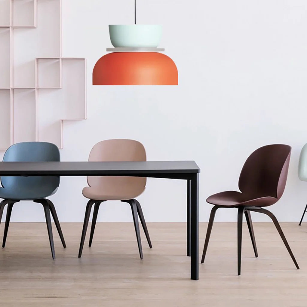 Lampa Wisząca Skandynawska z Kolorowym Kloszem