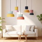 Lampa Wisząca Skandynawska z Kolorowym Kloszem