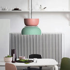 Lampa Wisząca Skandynawska z Kolorowym Kloszem