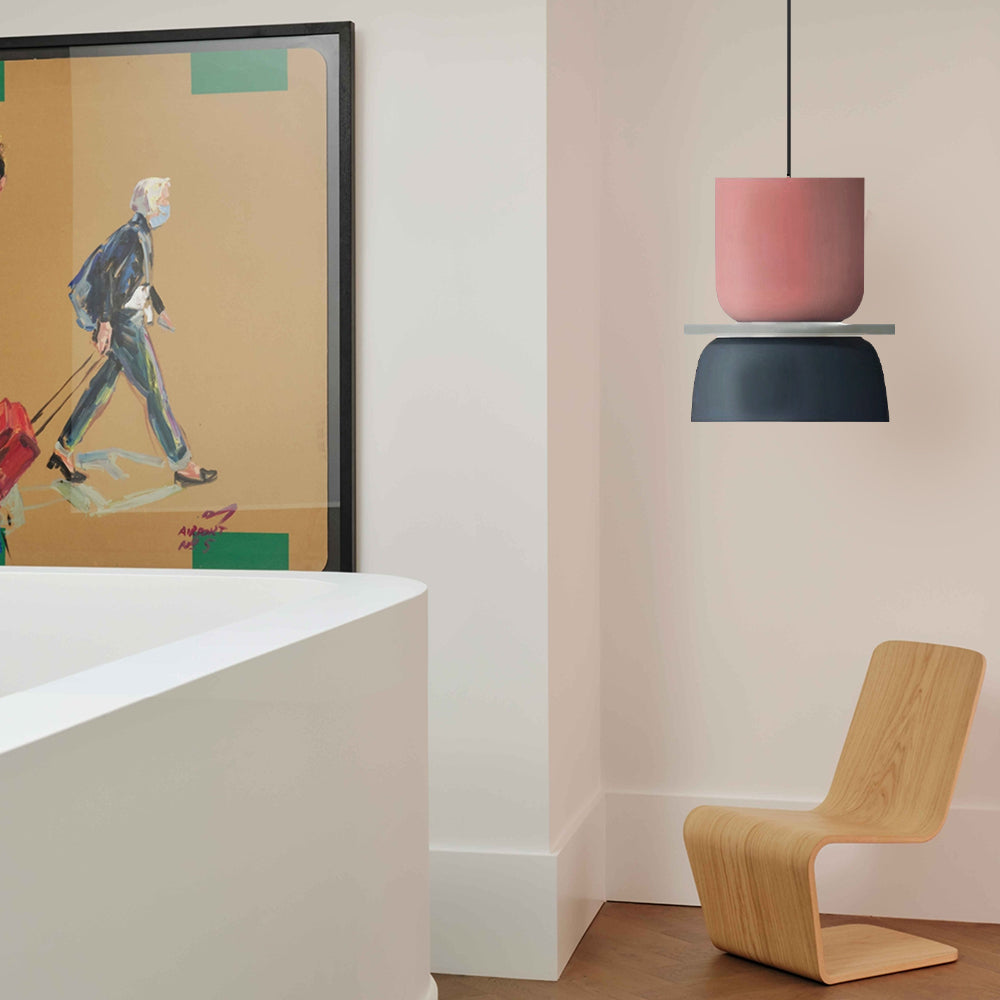 Lampa Wisząca Skandynawska z Kolorowym Kloszem