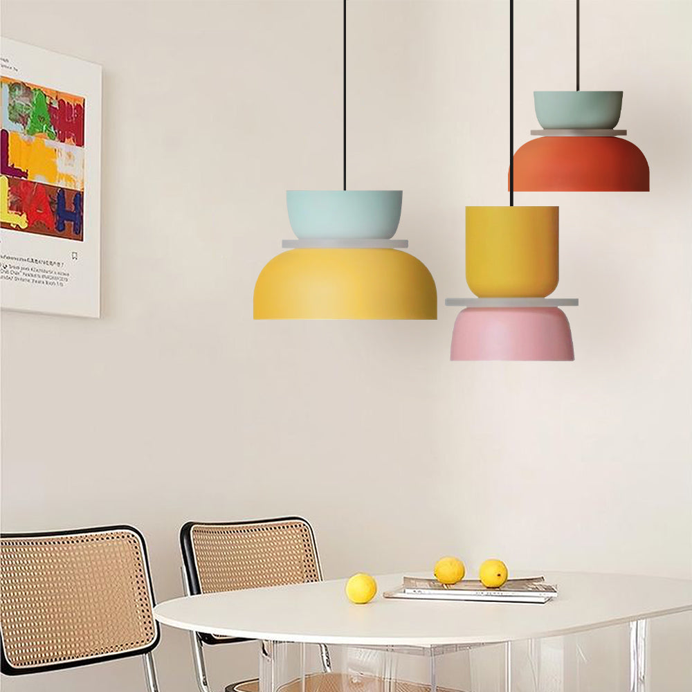 Lampa Wisząca Skandynawska z Kolorowym Kloszem