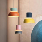 Lampa Wisząca Skandynawska z Kolorowym Kloszem