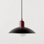 Lampa Wisząca Skandynawska z Okrągłym Kloszem i Regulowanym Przewodem