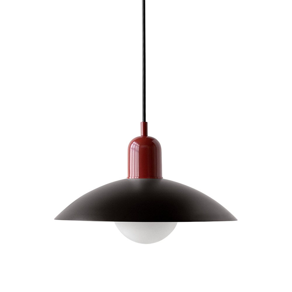 Lampa Wisząca Skandynawska z Okrągłym Kloszem i Regulowanym Przewodem