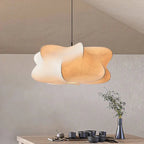 Lampa Wisząca Skandynawska z Organicznym Kloszem w Stylu Wabi Sabi