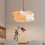 Lampa Wisząca Skandynawska z Organicznym Kloszem w Stylu Wabi Sabi