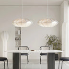 Lampa Wisząca Skandynawska z Owalnymi Kloszem z Tkaniny
