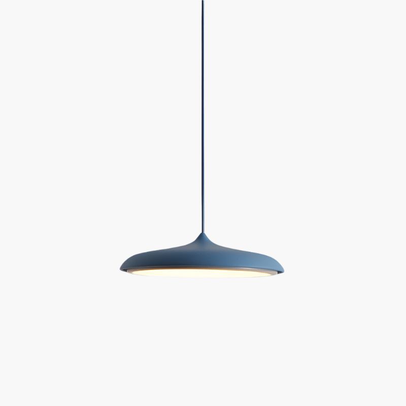 Lampa Wisząca Skandynawska z Płaskim Kloszem i Zintegrowanym Oświetleniem