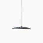 Lampa Wisząca Skandynawska z Płaskim Kloszem i Zintegrowanym Oświetleniem