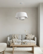 Lampa Wisząca Skandynawska z Plisowanym Kloszem i Organiczną Formą