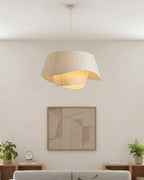 Lampa Wisząca Skandynawska z Plisowanym Kloszem i Organiczną Formą