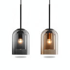 Lampa Wisząca Skandynawska z Podwójnym Kloszem Szklanym
