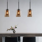 Lampa Wisząca Skandynawska z Podwójnym Kloszem Szklanym