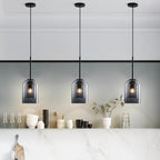 Lampa Wisząca Skandynawska z Podwójnym Kloszem Szklanym