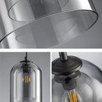 Lampa Wisząca Skandynawska z Podwójnym Kloszem Szklanym