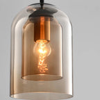 Lampa Wisząca Skandynawska z Podwójnym Kloszem Szklanym