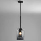 Lampa Wisząca Skandynawska z Podwójnym Kloszem Szklanym