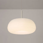 Lampa Wisząca Skandynawska z Ryflowanym Kloszem Akrylowym