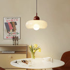 Lampa Wisząca Skandynawska z Szklanym Kloszem w Kształcie Dysku ##POS:5##