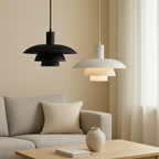 Lampa Wisząca Skandynawska z Wielopoziomowym Kloszem