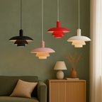 Lampa Wisząca Skandynawska z Wielopoziomowym Kloszem