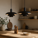 Lampa Wisząca Skandynawska z Wielopoziomowym Kloszem