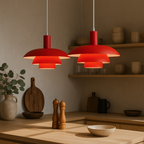 Lampa Wisząca Skandynawska z Wielopoziomowym Kloszem