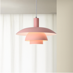 Lampa Wisząca Skandynawska z Wielopoziomowym Kloszem