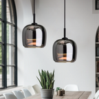 Lampa Wisząca Skandynawska ze Szklanym Kloszem