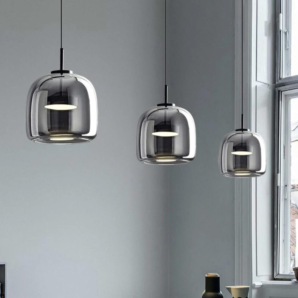 Lampa Wisząca Skandynawska ze Szklanym Kloszem