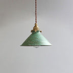 Lampa Wisząca Vintage Rustykalny Styl z Metalowym Kloszem Stożkowym