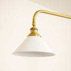 Lampa Wisząca Vintage z Dwiema Kloszami i Mosiężną Ramą