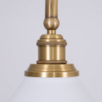 Lampa Wisząca Vintage z Dwiema Kloszami i Mosiężną Ramą